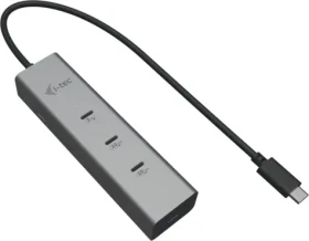 I-TEC USB-C Charging Metal Hub strieborná / USB-C húb / 5 portov USB-C / video 8K / Power Delivery 85 W (C31HUBMETAL8KPDPRO)