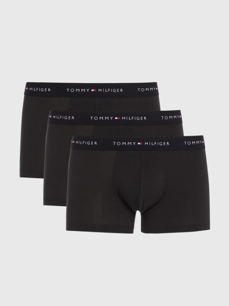 Pánske trenírky 3-PACK ESSENTIAL LOGO WAISTBAND TRUNKS UM0UM027630SK čierna Tommy Hilfiger