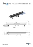 BESCO - Odtokový žľab VIRGO NEXT BLACK - Rozmer A - 80 cm ZLOL80VNB