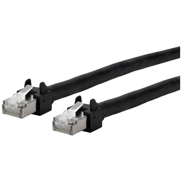 Metz Connect 13084F5000-E RJ45 sieťové káble, prepojovacie káble CAT 5e S/UTP 5 m čierna možno použiť pre vlečenie, krytie PUR, odolný proti UV žiareniu 1 ks; 13084F5000-E