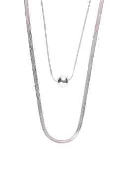 Marc Malone Módny oceľový náhrdelník Luna Silver Necklace MCN250257S