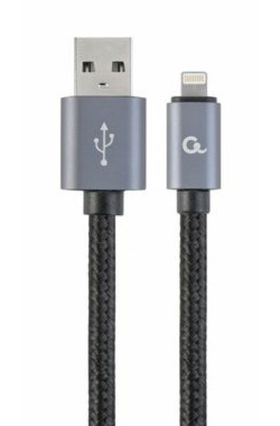 Gembird USB 2.0 (M) - Apple Ligthning 8-pin (M) 1.8m čierna / kábel obalený textilom (CCB-mUSB2B-AMLM-6)