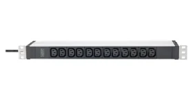 Digitus PDU DN-95426 čierna / Zásuvková lišta / 19" / 1U / 12x C13 / 16 A / 2 m (DN-95426)