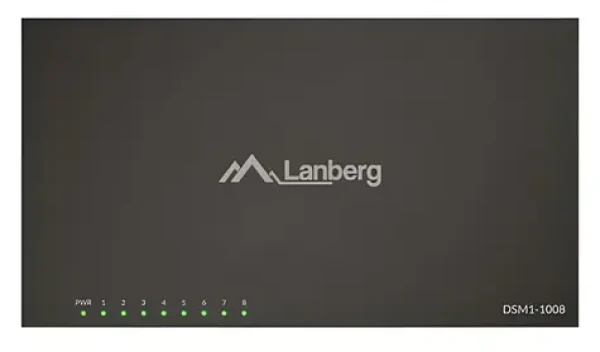 Lanberg DSM1-1008 / Switch / 8- Port / Gigabit Ethernet / Unmanaged (DSM1-1008)
