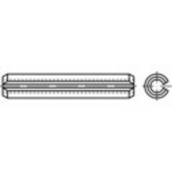 TOOLCRAFT TO-5439624 upínacie kolíky pružinová ocel glavanizované zinkom 100 ks; TO-5439624