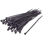 TRU COMPONENTS TC-11748664, TC-BT-530-12.4-UVB, sťahovacie pásky, 12.4 mm, 530 mm, čierna, chemická odolnosť, odolné voči UV žiareniu, 100 ks; TC-11748664