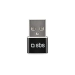 SBS Adaptér USB samec - USB-C samica čierna (TEADAPTUSBTC)