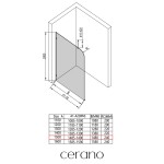CERANO - Sprchová zástena Walk-in Orbis Top Round - Ľavá - 8 mm - guľatá vzpera - biela matná, mliečne sklo - 150x200 CER-682561