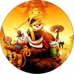 Jedlý papier Kung Fu Panda Po a priatelia 19,5 cm - Pictu Hap - Pictu Hap