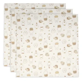 Jollein Plienky 3 ks 70x70 cm Miffy Family Farm / Látkové plienky / 100% bavlnený mušelín (535-851-68156)