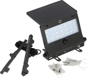 Brennenstuhl SOL 1000 Pad čierna / Vonkajšie solárne LED svetlo s pohybovým senzorom / 1000lm / IP65 (1173740003)
