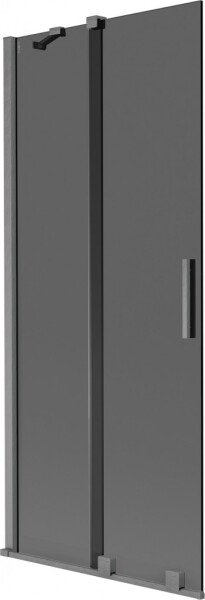 MEXEN/S - Velar dvojkrídlová posuvná vaňová zástena 85 x 150, grafit, grafit kartáčovaná 896-085-000-41-66