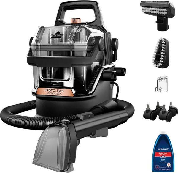 Bissell Bissell | Portable Carpet and Upholstery Cleaner | SpotClean HydroSteam Pro | Corded operating | Washing function | 1000 W | - V | Juodas