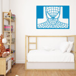 Veselá Stena Samolepka Spiderman portrét Farba: zelená, Veľkosť: 60 x 42 cm