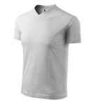 Tričko s výstrihom do V unisex svetlo šedá modrá XL