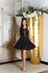 Sexy KouCla minidress with transparent decollete black L