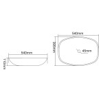 SAPHO - KVAORE sklenené umývadlo na dosku, 54x39,5cm, modrá TY224