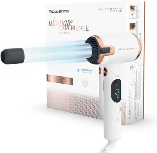 Rowenta curling iron CF 4310 bielo-zlatá / kulma na vlasy / 140 W / 200 ° C / ionizácia (CF 4310)