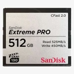 SanDisk Extreme Pro CFast 2.0 512GB / rýchlosť až 525MB/s (SDCFSP-512G-G46D)