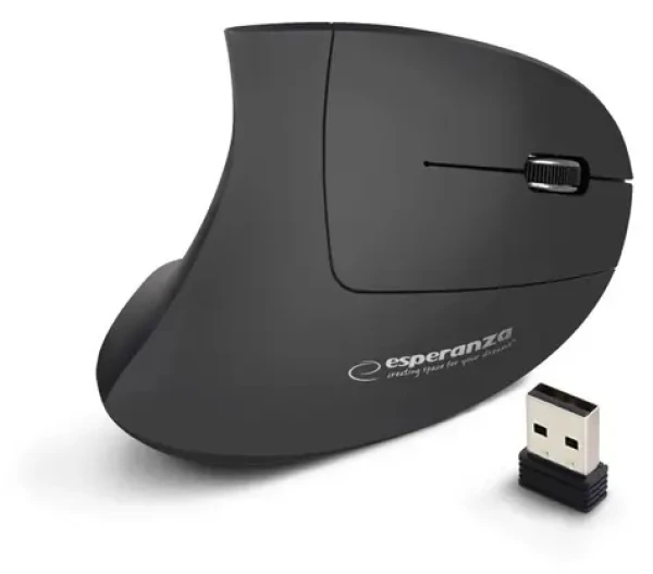 Esperanza EM133 čierna / bezdrôtová optická myš / 1600 DPI / 2.4 GHz / 6 tlačidiel + koliesko (EM133)