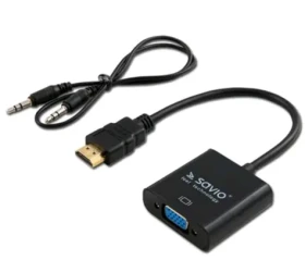 SAVIO CL-23 HDMI - VGA adaptér MF čierna (AKCSAVADA0011)