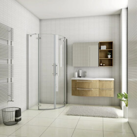H K - Štvrťkruhový sprchovací kút MELODY S2 90x90 s dvojkrídlovými dverami, chróm MELODYS290