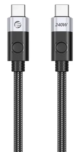 Orico CC240 čierna / Kábel USB-C na USB-C / USB4 / 40 Gbps / 240 W / 8K 60Hz / 1,5 m (CC240-40-15-BK-BP)