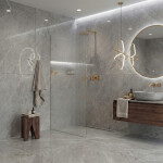 CERANO - Sprchová zástena Walk-in Crystal Ľ/P - 8 mm - bezvzperový systém - zlatá, ryhované sklo - 150x200 CER-8050BD6781