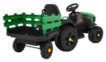 Mamido Detský elektrický traktor Farmer s vlečkou a lopatou zelený