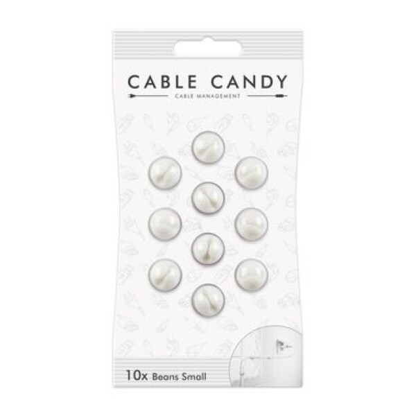 Cable Candy Small Beans Káblový organizér 10 ks biela (CC015)