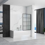 REA - Vaňová zástena Lagos-1 Fix 80 čierna REA-K4561