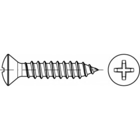 TOOLCRAFT TO-5433207 skrutky do plechu so zápustnou šošovkovou hlavou 38 mm krížová dražka Philips ocel glavanizované zinkom 250 ks; TO-5433207