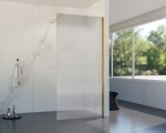 HOPA - Walk-in sprchovací kút LAGOS GOLD NEW 200 - Farba rámu - Zlatá, Rozmer A - 100, Rozmer C - 200, Výplň - Vrúbkované bezpečnostné sklo - 8 mm BCLAGO10BGPN2