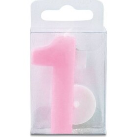 Sviečka v tvare číslice 1 – mini, ružová - Stadter