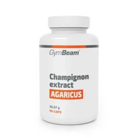Šampiňón (Agaricus) extrakt s 20% polysacharidov a 10% beta-glukánov - GymBeam (90 kaps.) (118528-1-90caps)