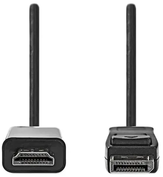 Nedis DisplayPort-HDMI kábel čierny / Kábel DisplayPort-HDMI / 2 m / Bulk (CCGL37100BK20)