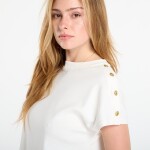 Tričko Tommy Hilfiger Gold Button Ss Tee White S