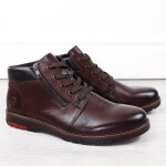 Pohodlné zateplené kožené čižmy Rieker M RKR625 brown 42