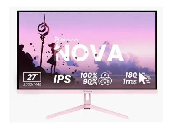 27" Arozzi Nova 27T2K180 ružová / Monitor / IPS / QHD 2560x1440 / 180Hz / 1ms / 2x HDMI + 2x DP (AZ-NO-27T2K180-PNK)