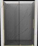 MEXEN/S - Velár posuvné sprchové dvere 130, grafit, zlatá 871-130-000-41-50