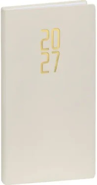 NOTIQUE Vreckový diár Ponza 2027 krémový / 9 × 15,5 cm / týždenný