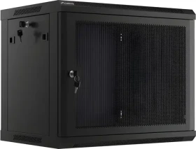 Lanberg WF01-6409-23B čierna / Nástenný rozvádzač / 19" / 9U / 600x450 mm / perforované dvere (WF01-6409-23B)