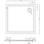 MEXEN - Flow Sprchová vanička štvorcová slim 110 x 110, biela lesk 46S101111