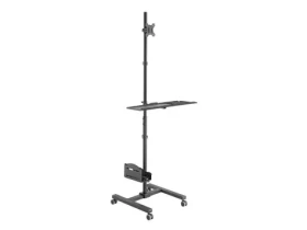 Equip 650171 čierna / Mobilný stojan na monitor / 17-32" / náklon -15 ° -15 ° / VESA 100x100 / nosnosť 8 kg (650171)