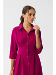 Dámske košeľové šaty S351 Plum - Stylove M švestková