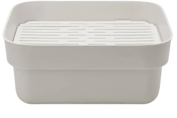 Brabantia Misa na riad s odkvapkávačom svetlo šedá / 16.1 x 34.4 x 37.4 cm (302688)