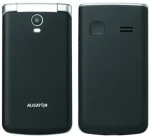 Aligator V710 Senior čierno-strieborná / 2.8 / SOS tlačidlo / VGA / stolná nabíjačka / FM / LED / SOS Locator (AV710BS)
