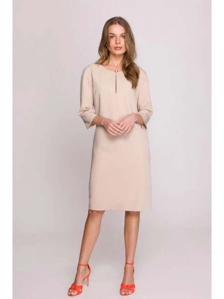 Dámske šaty S394 Beige - Stylove XXL béžová