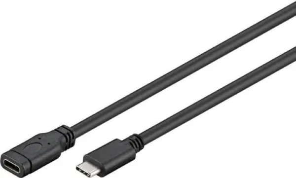 MicroConnect USB-C - USB-C čierna / Predlžovací kábel USB-C / USB 3.0 / 5000 Mbit/s / 1,8 m (MC-ITH-USBC-EX-002)