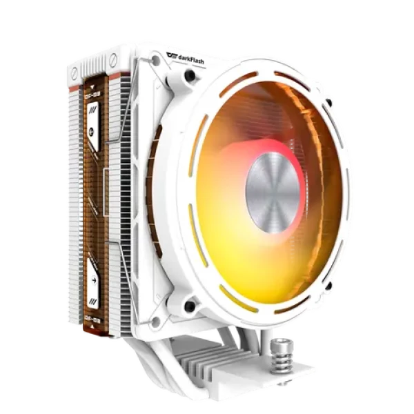 DarkFlash E400 biela / Chladič CPU / 1x 120 mm / ARGB podsvietenie / 800-2000 RPM / 37 dB / Intel + AMD (E400 White)